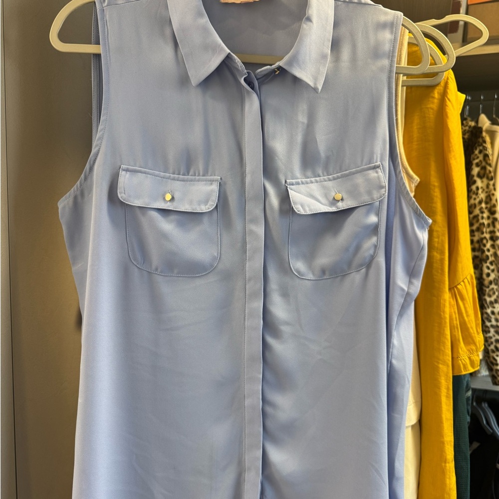 Philosophy Light Blue Sleeveless Blouse